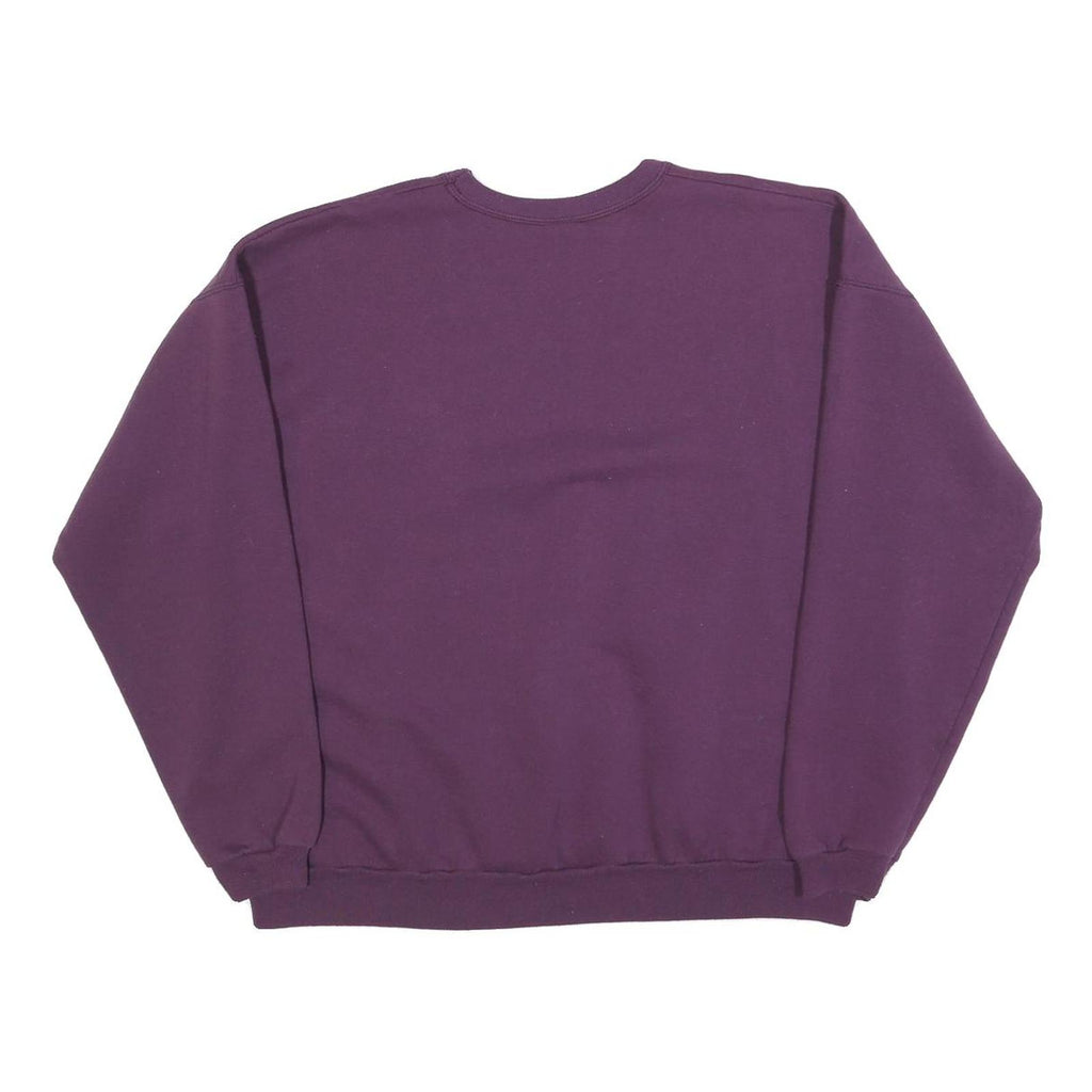 HANES Womens Purple Crew Neck XL Sweatshirt Cotton Blend Casual Pullover