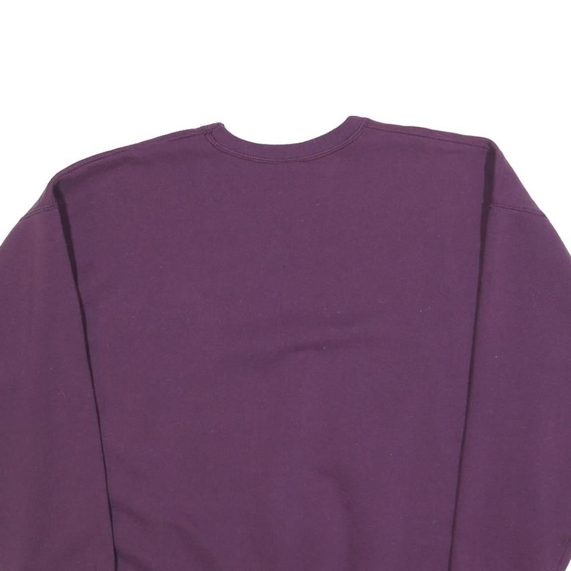 HANES Womens Purple Crew Neck XL Sweatshirt Cotton Blend Casual Pullover