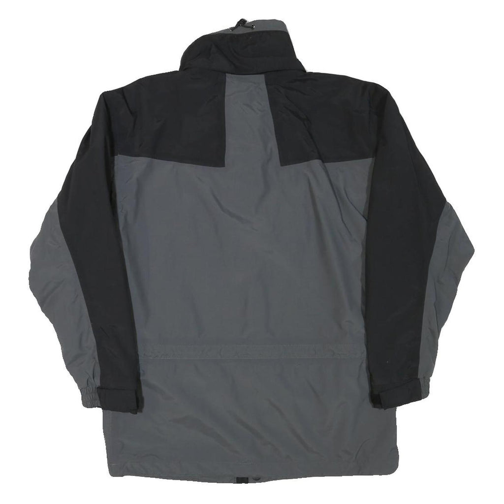 HELLY HANSEN Mens Black & Grey Outdoor Jacket XS Polyester Blend Plain Zip