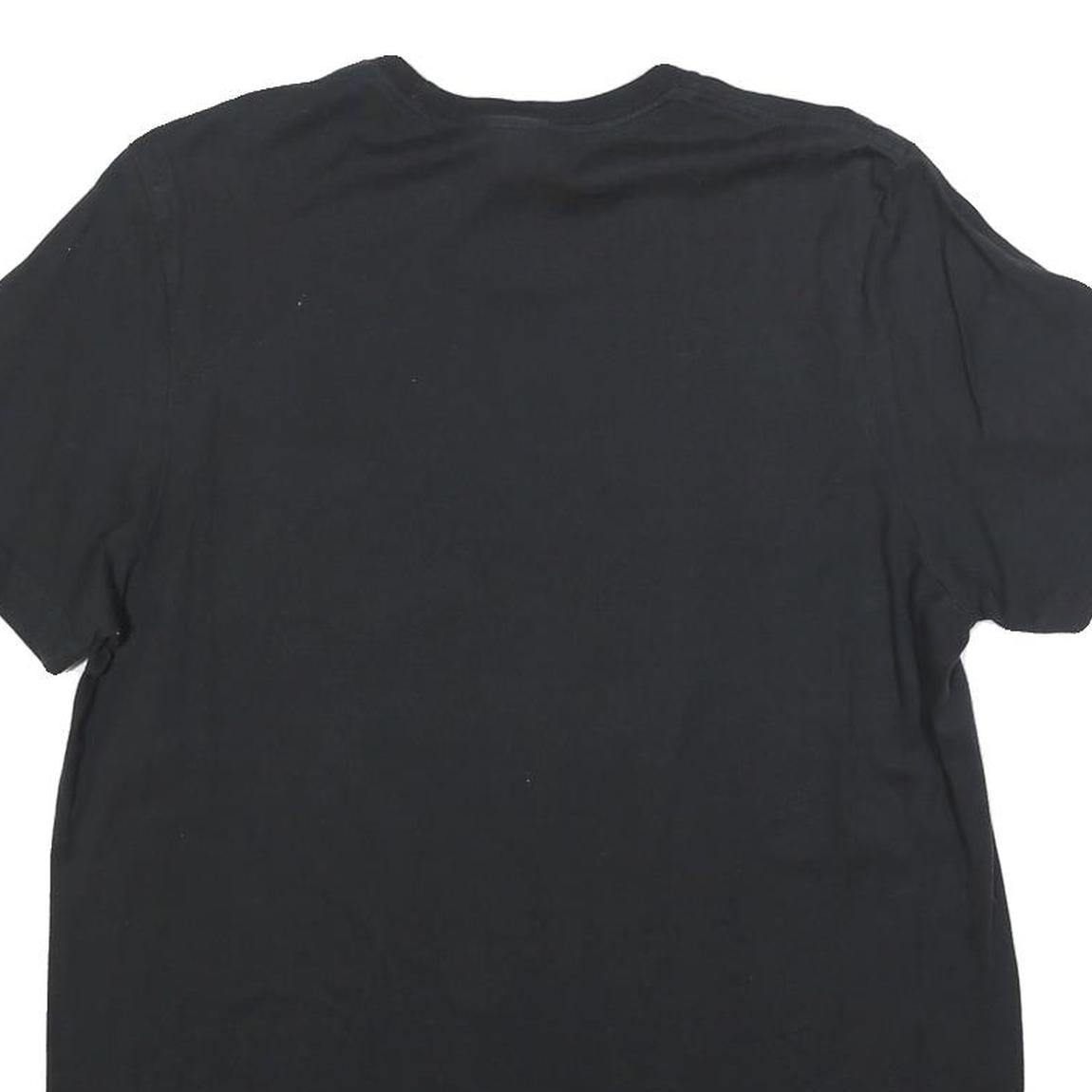 ADIDAS Mens Black Graphic T-Shirt M Short Sleeve Crew Neck Cotton Blend