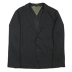 DIESEL Mens Black Wool Blend Classic Jacket M Woven Button Closure Tailored