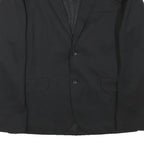 DIESEL Mens Black Wool Blend Classic Jacket M Woven Button Closure Tailored