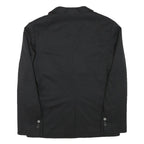 DIESEL Mens Black Wool Blend Classic Jacket M Woven Button Closure Tailored