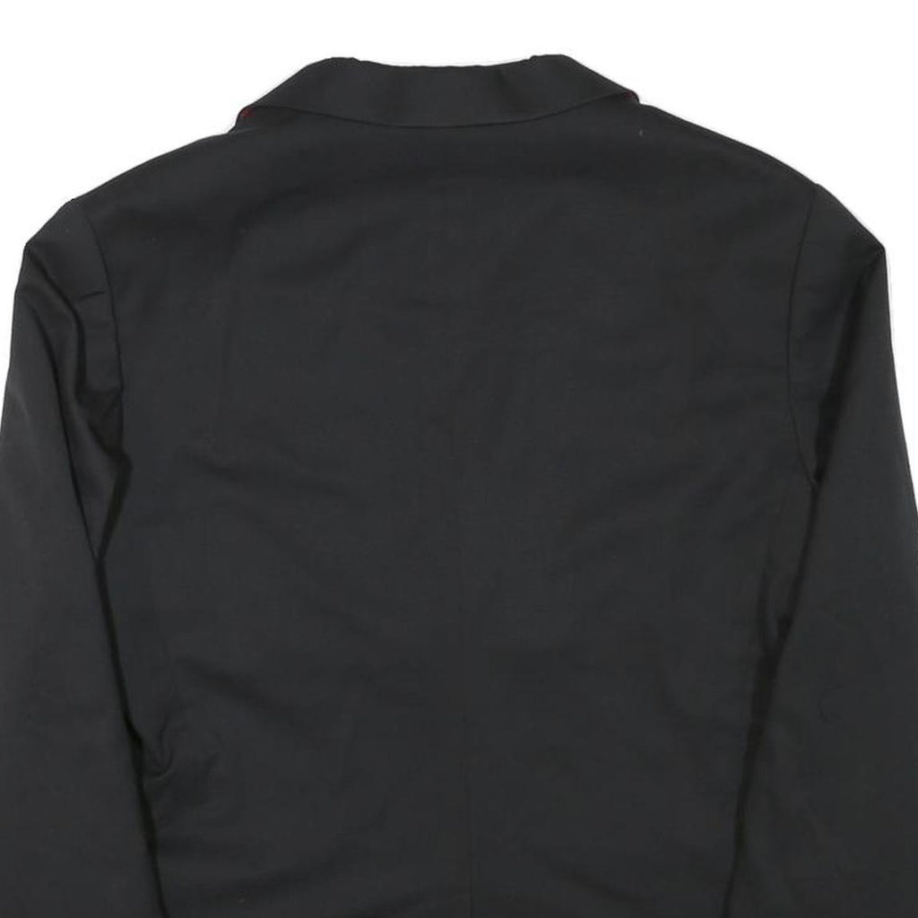 DIESEL Mens Black Wool Blend Classic Jacket M Woven Button Closure Tailored