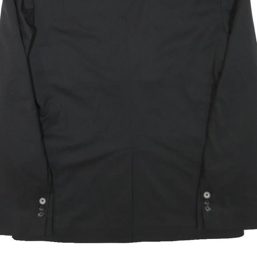 DIESEL Mens Black Wool Blend Classic Jacket M Woven Button Closure Tailored