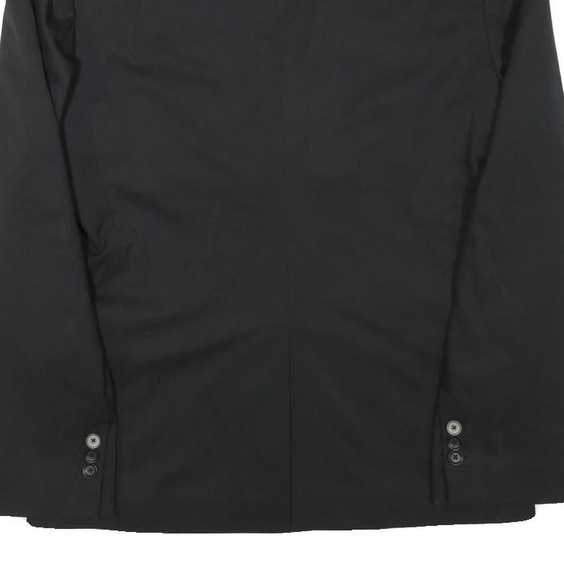 DIESEL Mens Black Wool Blend Classic Jacket M Woven Button Closure Tailored