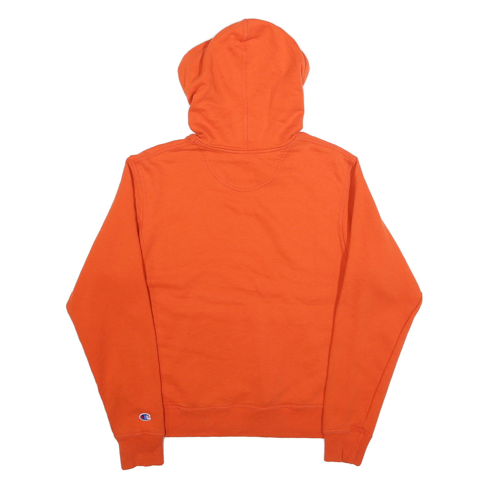 CHAMPION Mens Orange Pullover Hoodie S Cotton Blend Casual Sportswear