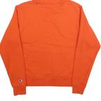 CHAMPION Mens Orange Pullover Hoodie S Cotton Blend Casual Sportswear