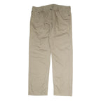 LEVI'S Mens Cotton Beige Regular Straight Trousers W40 L32 Classic Casual Zip