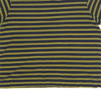 TOMMY HILFIGER Womens Navy & Yellow Striped Short Sleeve Polo Shirt XL Zip