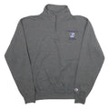 CHAMPION Mens Grey Creighton Alumni Quarter Zip Sweatshirt L Cotton Blend