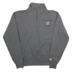 CHAMPION Mens Grey Creighton Alumni Quarter Zip Sweatshirt L Cotton Blend