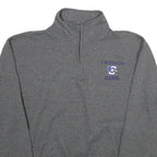 CHAMPION Mens Grey Creighton Alumni Quarter Zip Sweatshirt L Cotton Blend