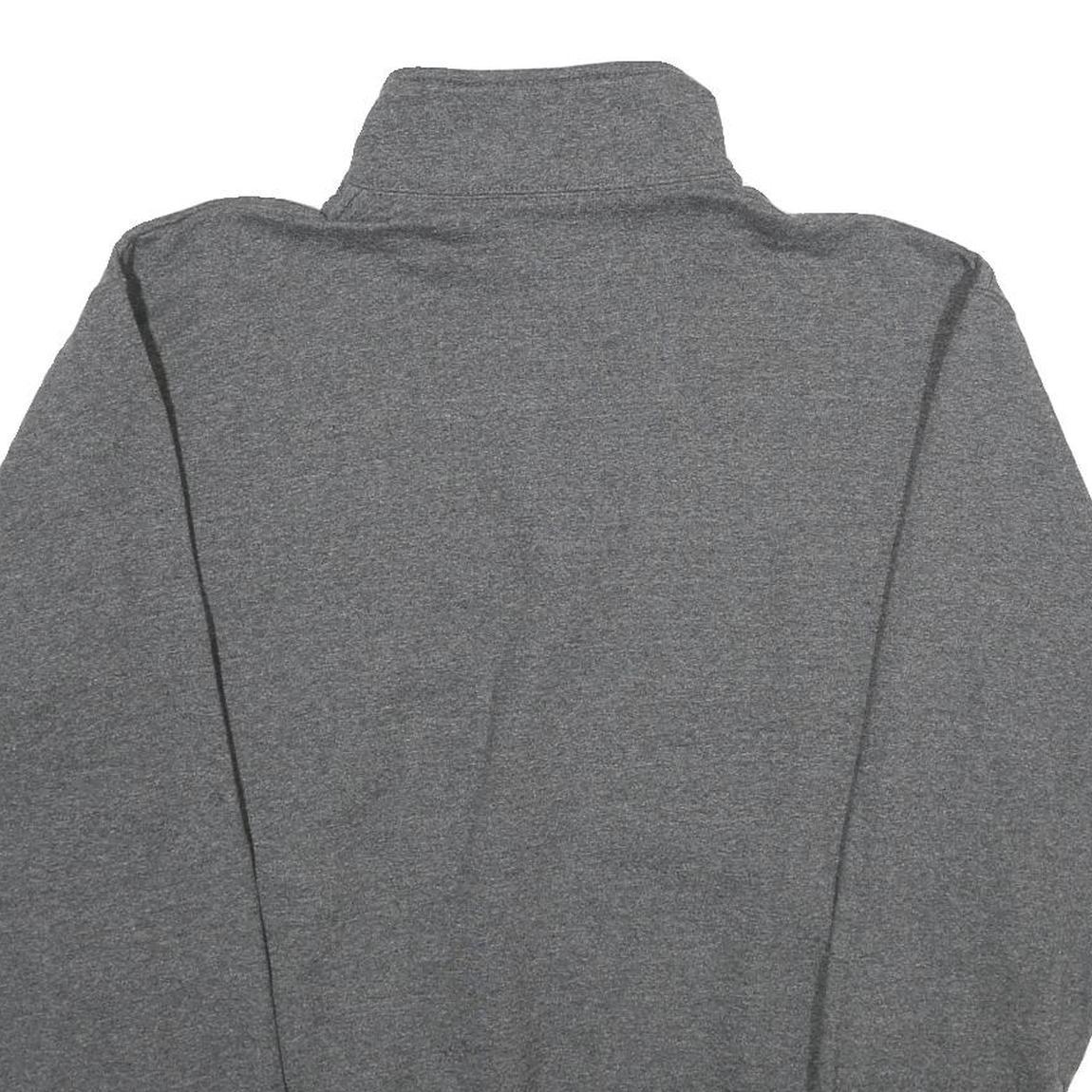 CHAMPION Mens Grey Creighton Alumni Quarter Zip Sweatshirt L Cotton Blend