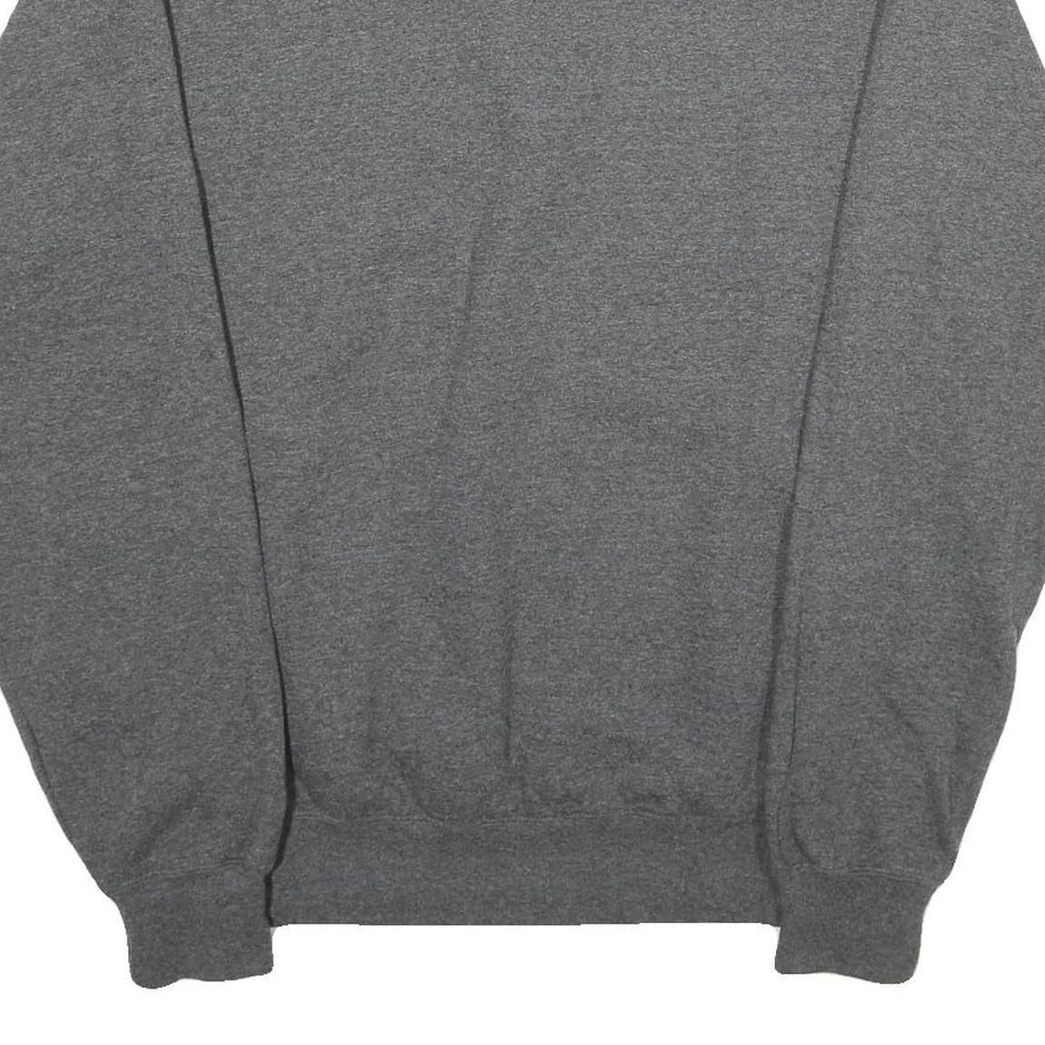 CHAMPION Mens Grey Creighton Alumni Quarter Zip Sweatshirt L Cotton Blend