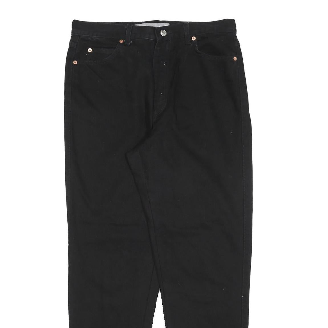 AUTHENTIC Womens Black Regular Fit Skinny Denim Woven Cotton Blend Jeans W32 L30