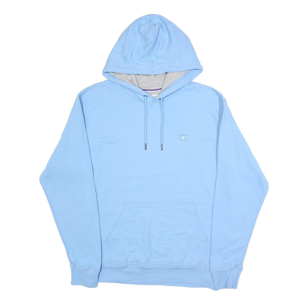 CHAMPION Mens Blue Pullover Hoodie M Cotton Blend Casual Streetwear