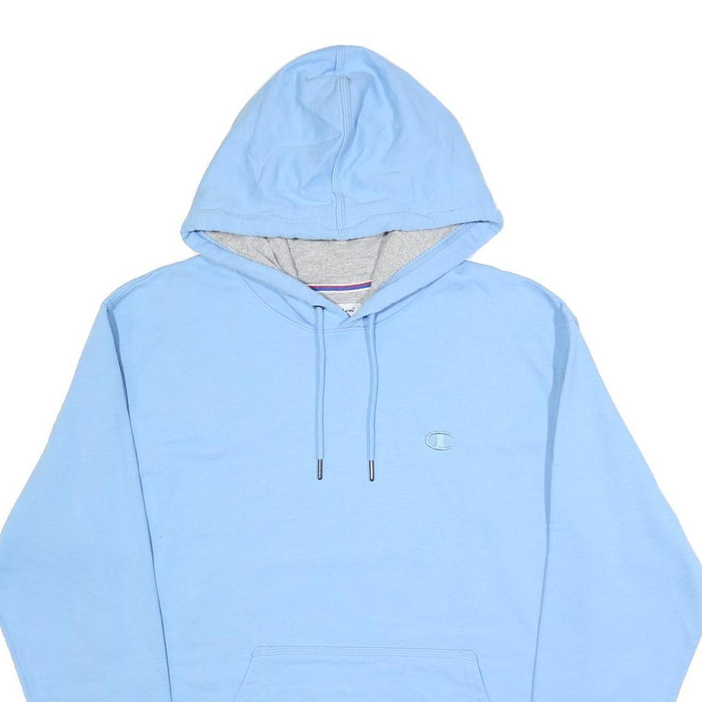 CHAMPION Mens Blue Pullover Hoodie M Cotton Blend Casual Streetwear