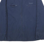 VANDERBILT SHIRT CO Mens Blue Cotton Blend Zip Jacket L Good Condition Casual