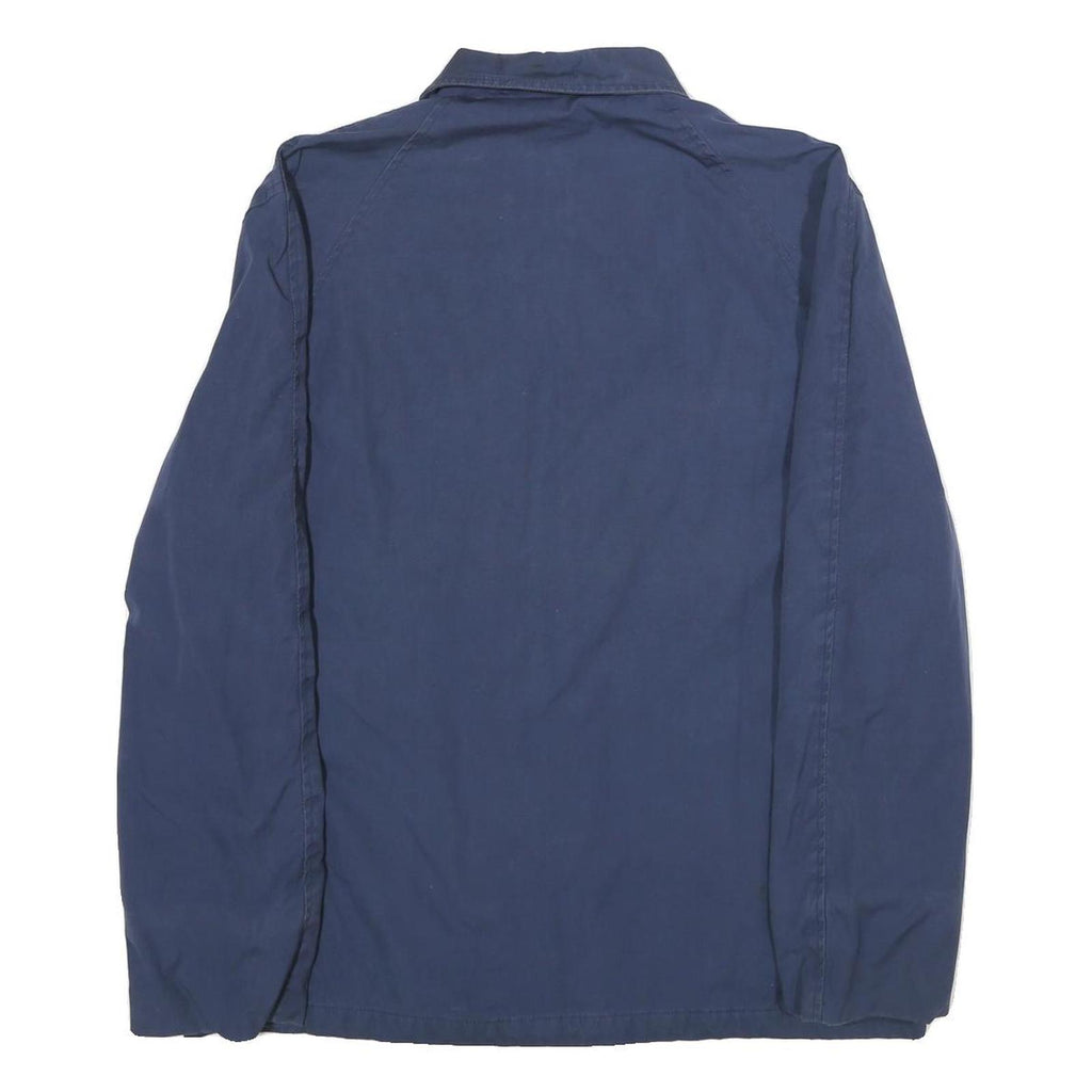 VANDERBILT SHIRT CO Mens Blue Cotton Blend Zip Jacket L Good Condition Casual