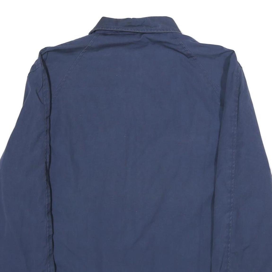 VANDERBILT SHIRT CO Mens Blue Cotton Blend Zip Jacket L Good Condition Casual