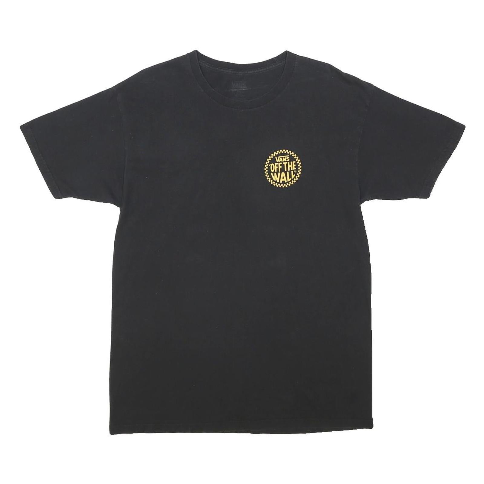 VANS Mens Black Cotton Blend Graphic T-Shirt M Short Sleeve Crew Neck Logo
