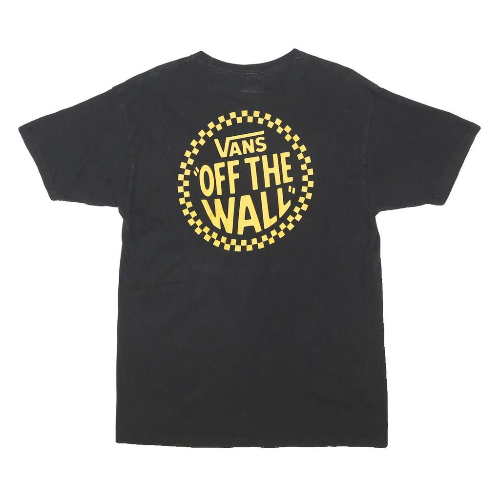 VANS Mens Black Cotton Blend Graphic T-Shirt M Short Sleeve Crew Neck Logo