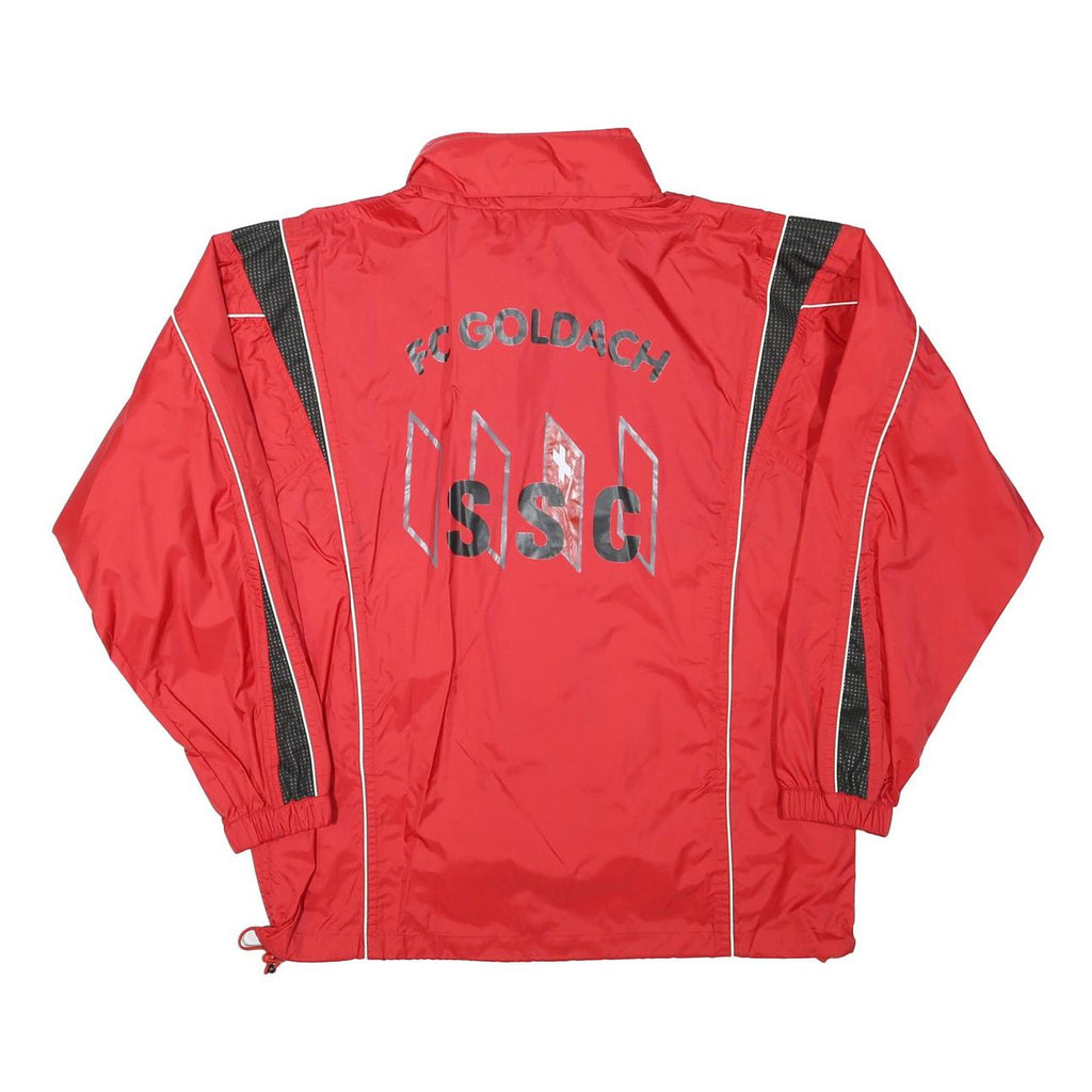 ERIMA Mens Red Black Zip Jacket L Polyester Blend Sportswear Logo