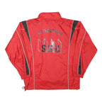 ERIMA Mens Red Black Zip Jacket L Polyester Blend Sportswear Logo