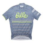 ODLO Womens Blue Cycling T-Shirt M Short Sleeve Crew Neck Reflective Stripes