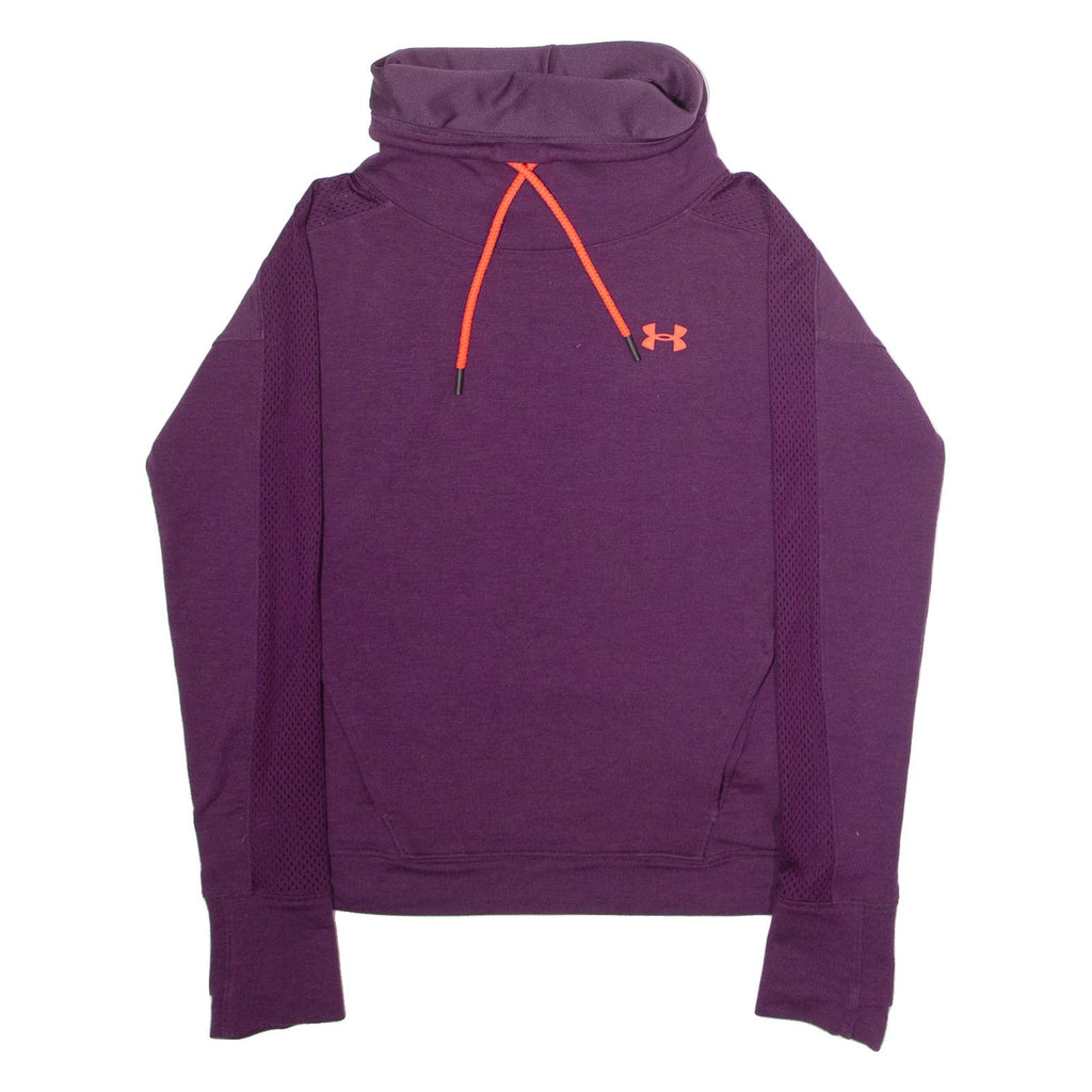 UNDER ARMOUR Loose Fit Womens Sweatshirt Pink Roll Neck XS