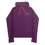 UNDER ARMOUR Loose Fit Womens Sweatshirt Pink Roll Neck XS