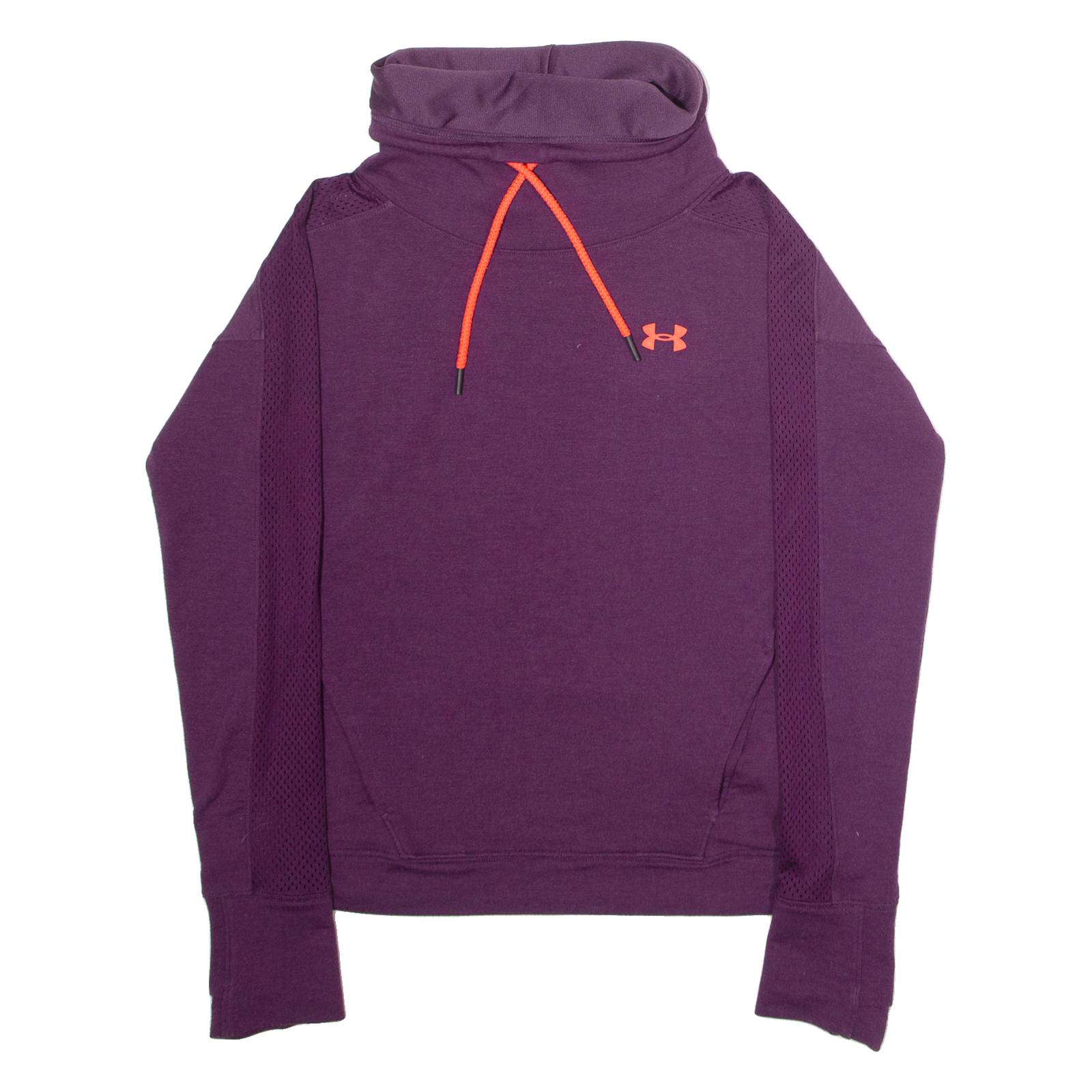 UNDER ARMOUR Loose Fit Womens Sweatshirt Pink Roll Neck XS