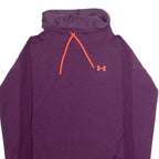 UNDER ARMOUR Loose Fit Womens Sweatshirt Pink Roll Neck XS
