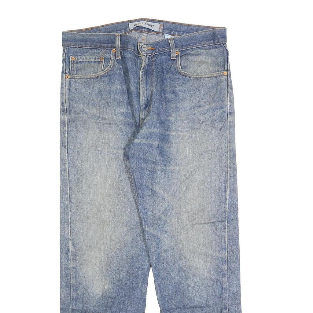 LEVI'S 505 Mens Jeans Blue Regular Straight Denim Medium W36 L30 Classic Zip