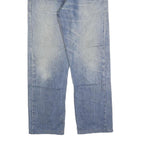 LEVI'S 505 Mens Jeans Blue Regular Straight Denim Medium W36 L30 Classic Zip