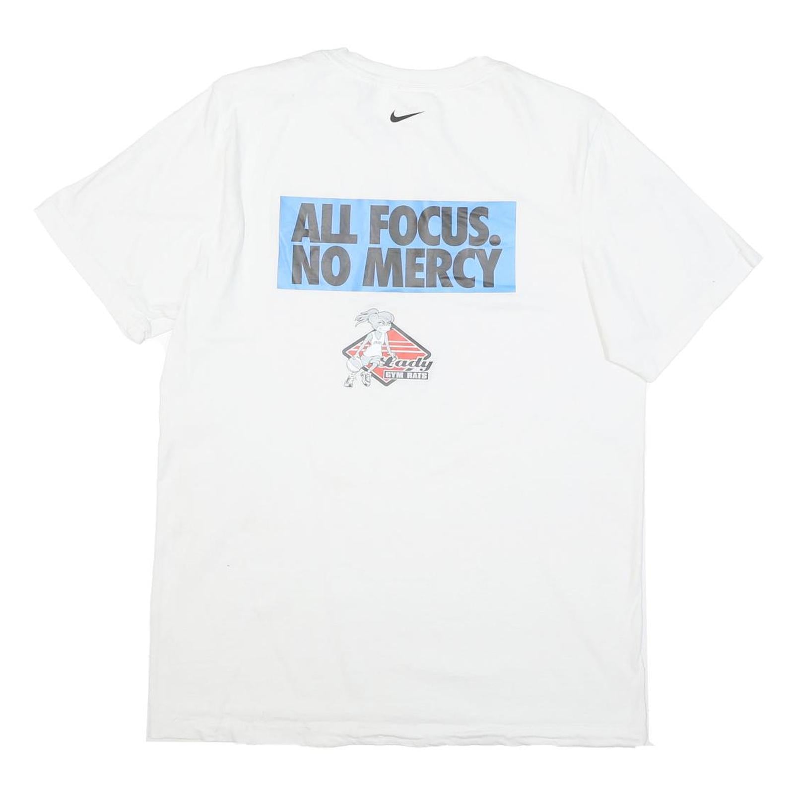 NIKE Mens White Cotton Blend Graphic T-Shirt M Short Sleeve Crew Neck