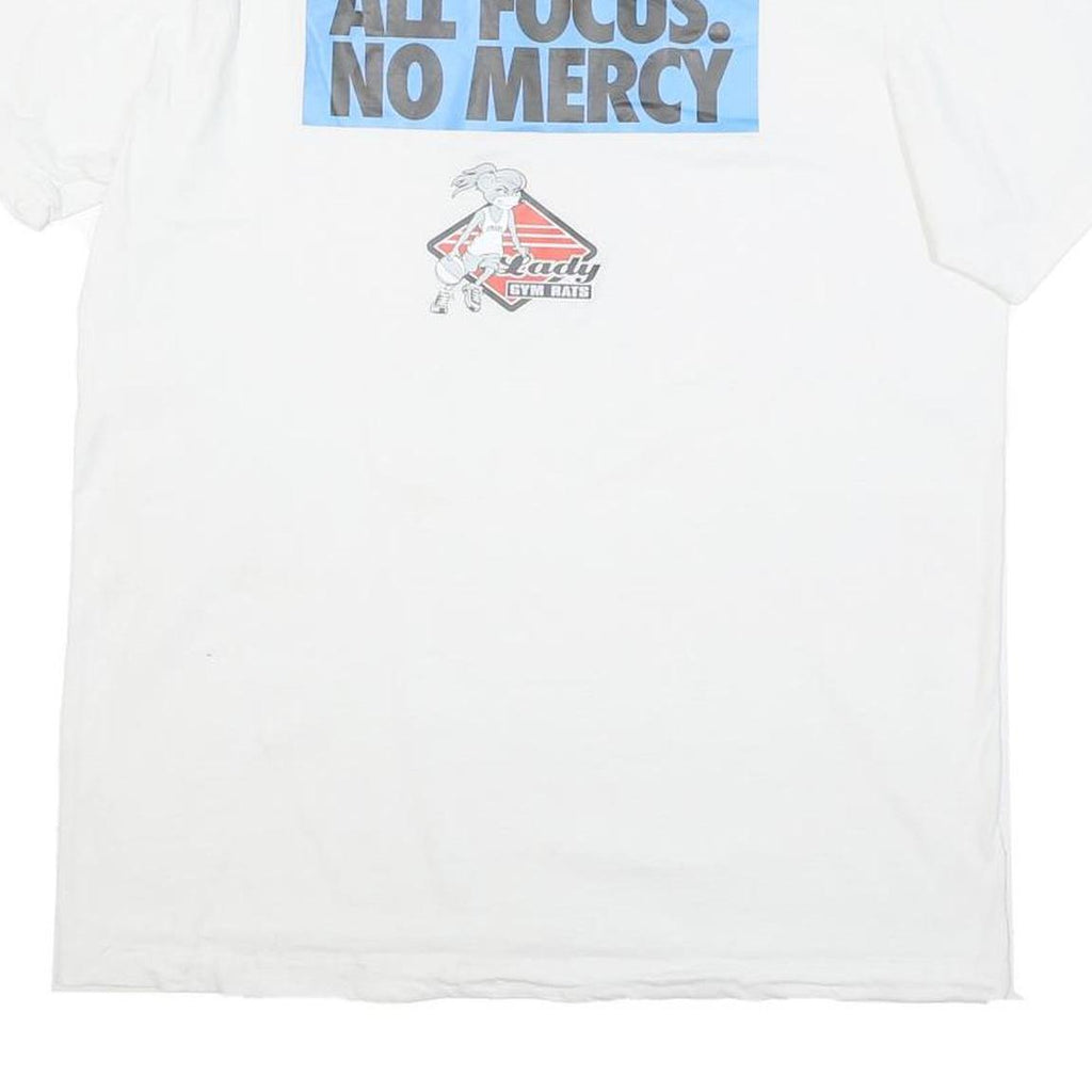 NIKE Mens White Cotton Blend Graphic T-Shirt M Short Sleeve Crew Neck