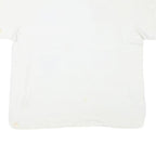 Womens White Cotton Blend Graphic T-Shirt L Short Sleeve Crew Neck Nautical