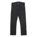CALVIN KLEIN JEANS Mens Black Regular Fit Straight Denim W31 L32 Zip Cotton
