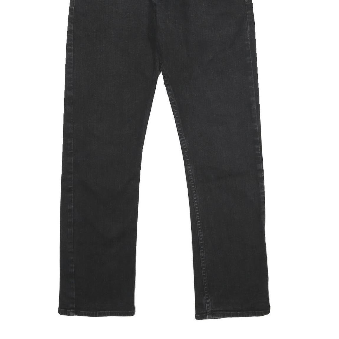 CALVIN KLEIN JEANS Mens Black Regular Fit Straight Denim W31 L32 Zip Cotton