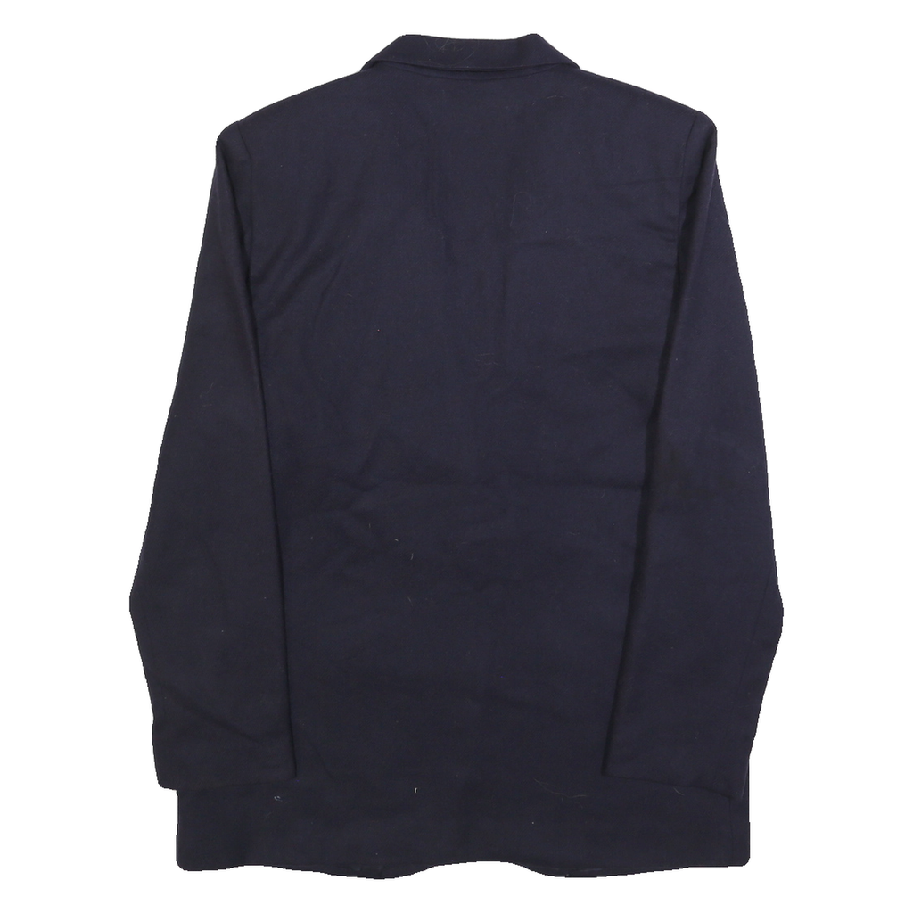 SAG HARBOR Womens Navy Blue Wool Button Jacket S Woven Classic Tailored Blazer
