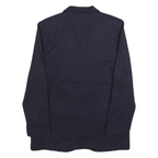 SAG HARBOR Womens Navy Blue Wool Button Jacket S Woven Classic Tailored Blazer
