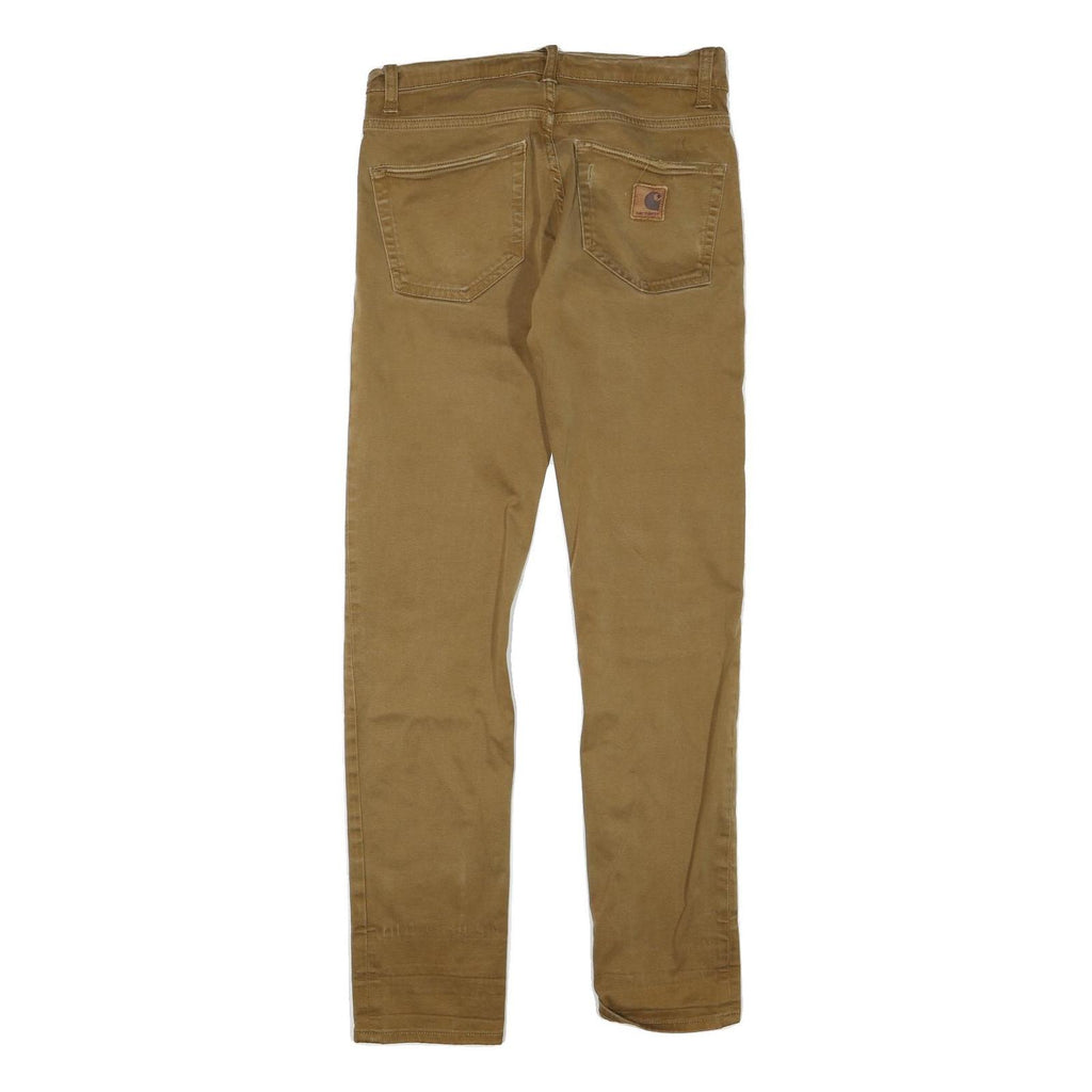 CARHARTT Womens Jeans Brown Regular Straight Denim W28 L32 Durable Comfort