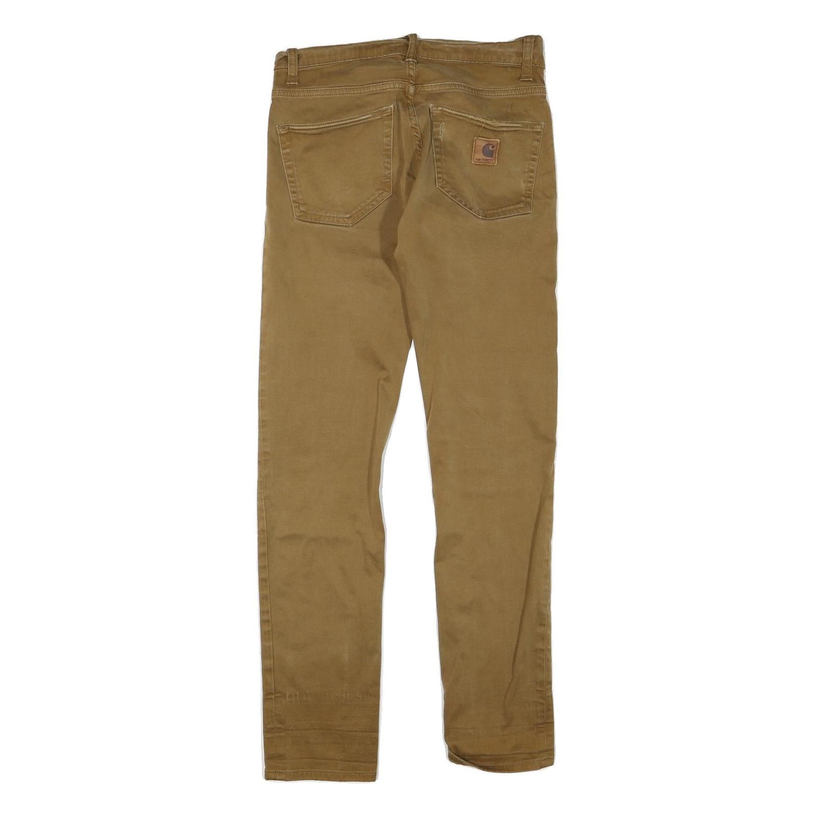 CARHARTT Womens Jeans Brown Regular Straight Denim W28 L32 Durable Comfort