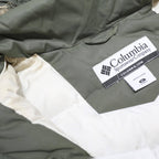 COLUMBIA Womens Green Zip Hooded Nylon Jacket XL Outdoor Winter Coat Parka Warm