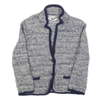 ALTUNA Womens Blue Plain Wool Blend Button Jacket XS Knit Smart Casual