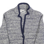 ALTUNA Womens Blue Plain Wool Blend Button Jacket XS Knit Smart Casual