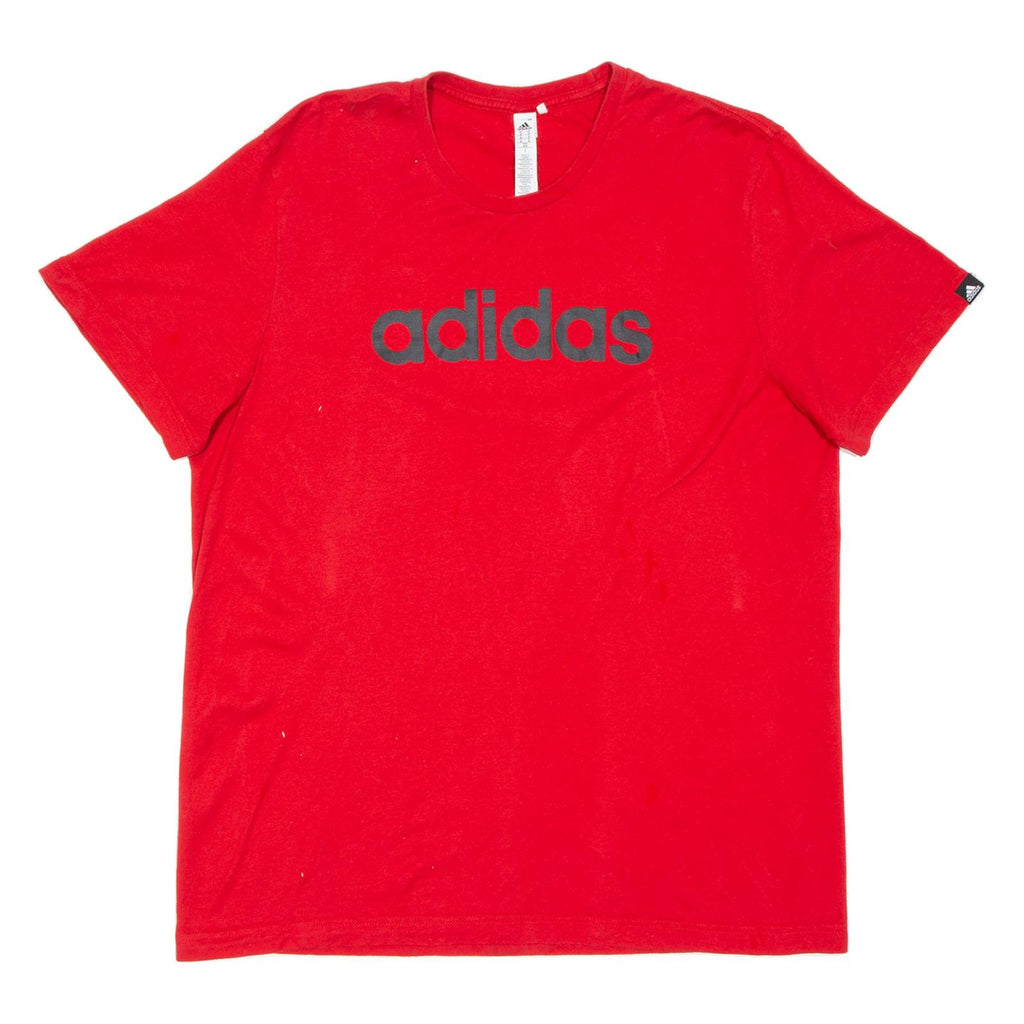 ADIDAS Mens T-Shirt Red M