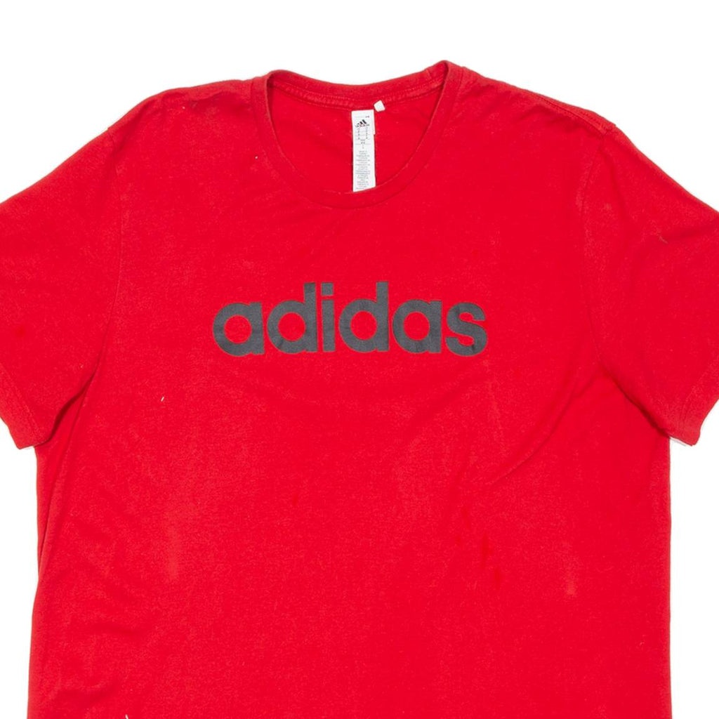 ADIDAS Mens T-Shirt Red M